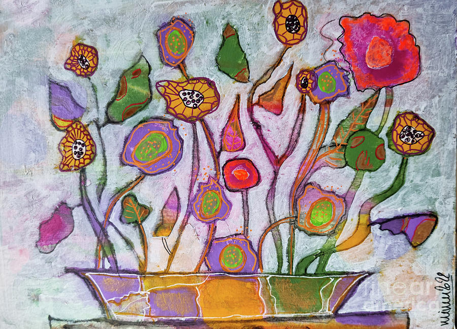 A Spring Greeting from Switzerland Mixed Media by Mimulux Patricia No