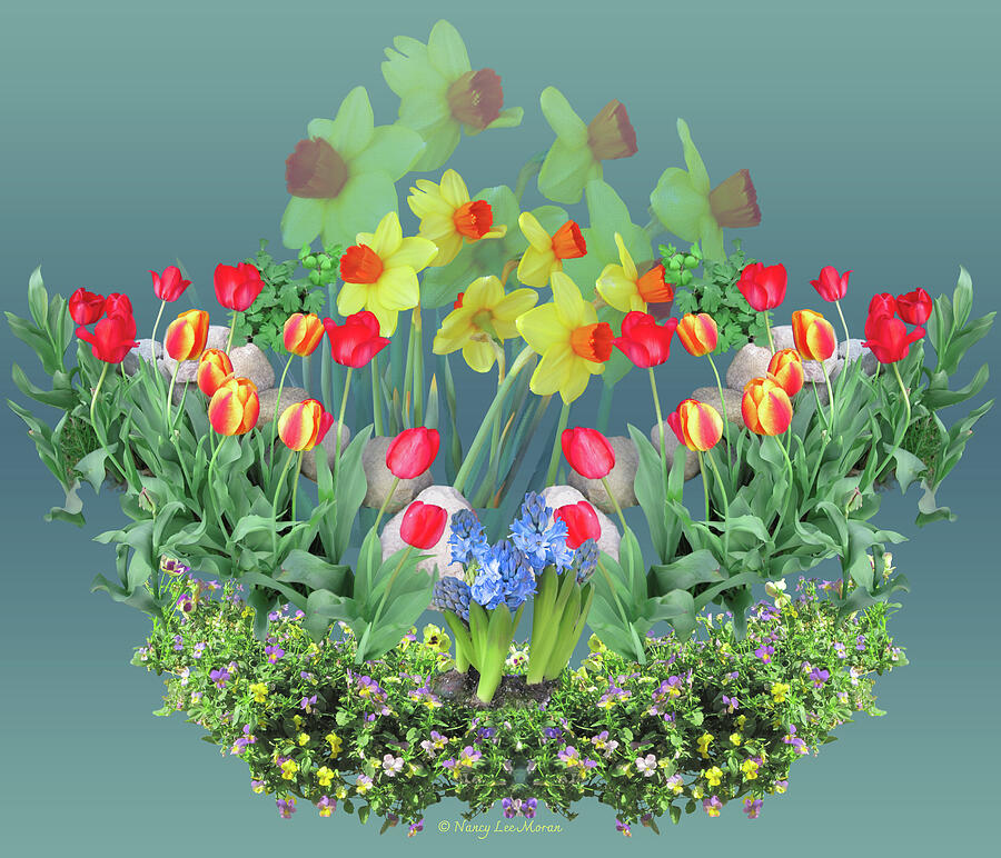 A Springtime Garden Brings Fresh Hope and Sweetness Mixed Media by Nancy Lee Moran