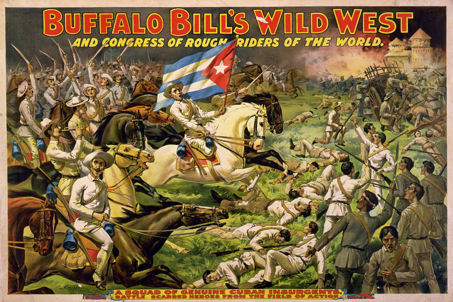 Horse Drawing - A squad of genuine Cuban insurgents by Buffalo Bills Wild West Show Poster