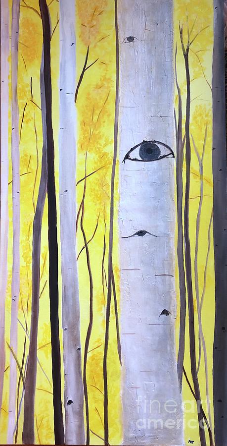 A Stand of Aspen Mixed Media by Kate Conaboy