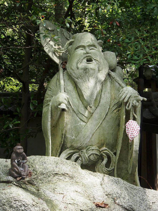 A Stone Statue at the Ishiteji Temple Photograph by L Bosco