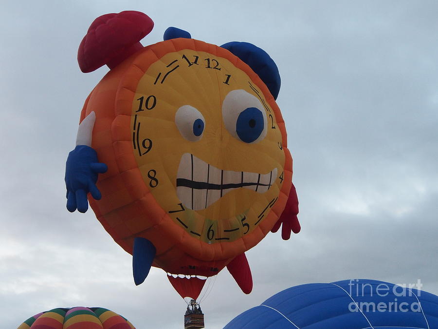 A Stop Watch at the Ablbuquerque International Balloon Fiesta Photograph by L Bosco