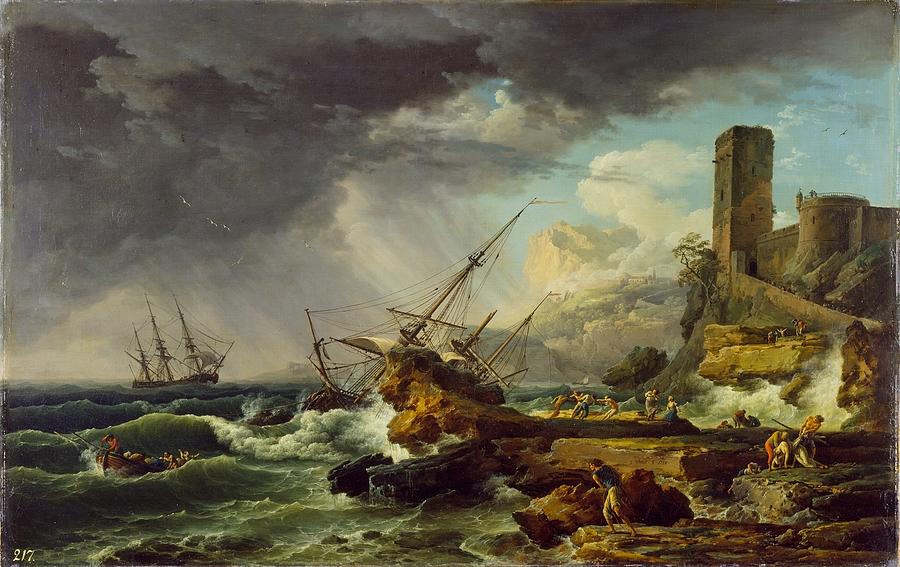 A Storm and a Shipwreck Painting by Lagra Art