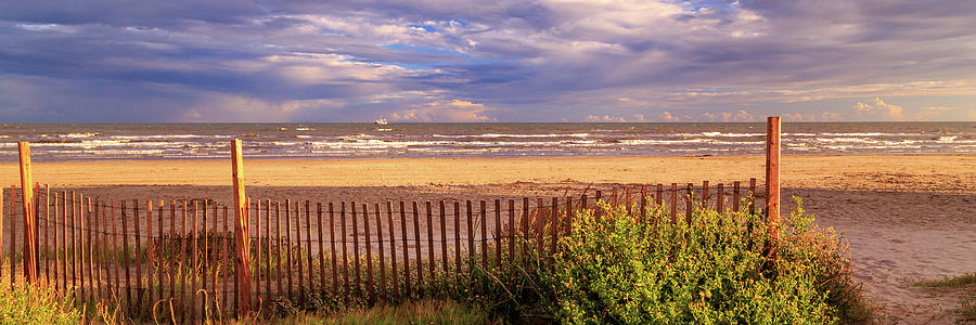 A Stormy Day In Galveston Panorama Photograph by James Eddy
