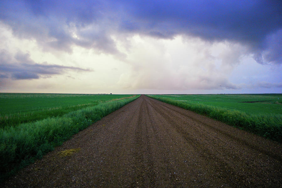 A Straigh Road To The Storm Photograph