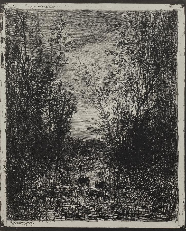 A Stream In A Glade Charles Painting