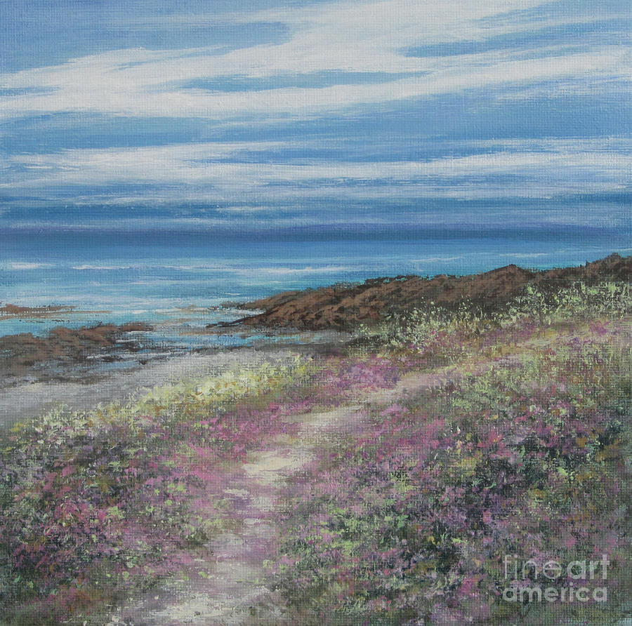 A Stroll on the West Coast Painting by Valerie Travers