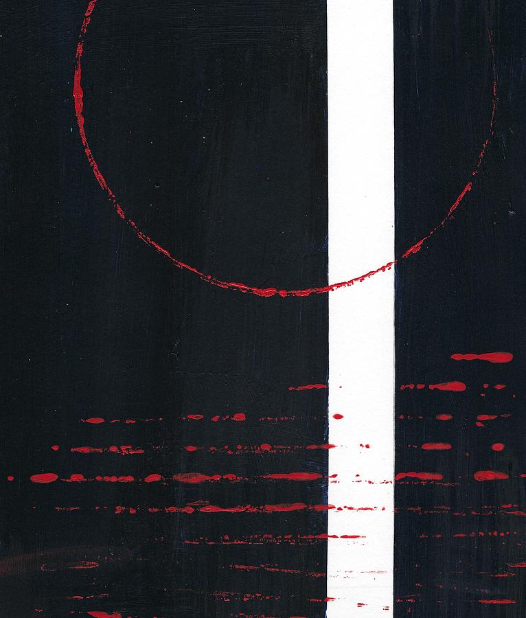Black And Red Painting - A study in White, Black and Red by Bill Tomsa