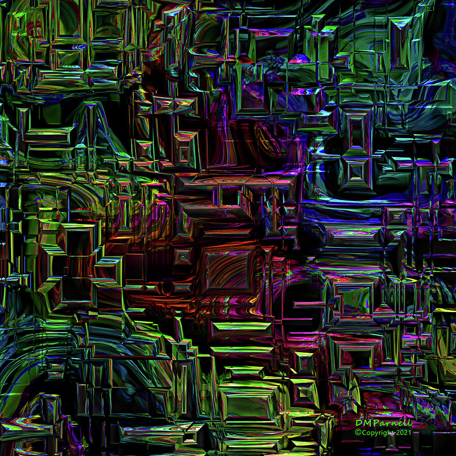 A Study Of Square Rainbows Digital Art by Diane Parnell