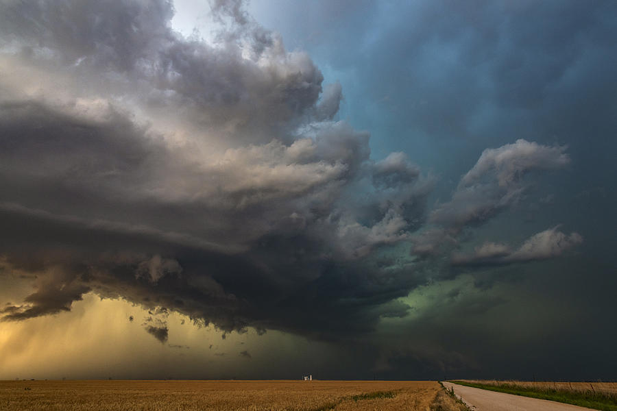 A stunning looking severe hail storm works its way across Kansas, USA Photograph by John Finney Photography