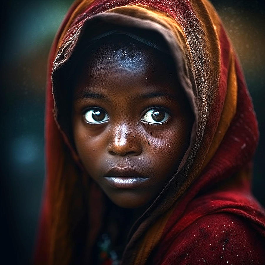 A Stunning Portrait of an African Child Digital Art by Kelvin Lynch ...