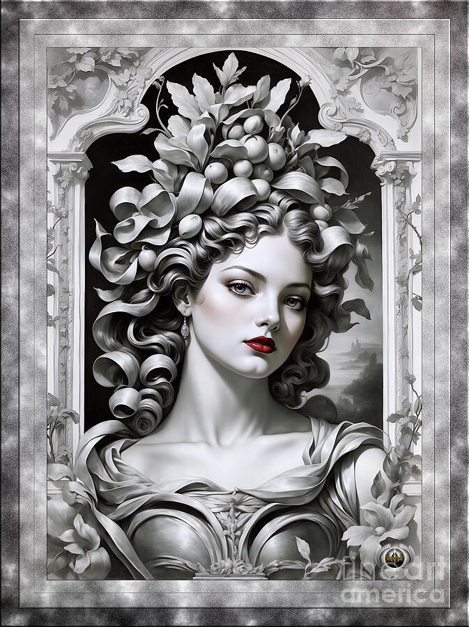 A Stunning Vision Of Erato The Muse Of Poetry Mythology Portrait AI Concept Art by Xzendor7 Digital Art by Xzendor7