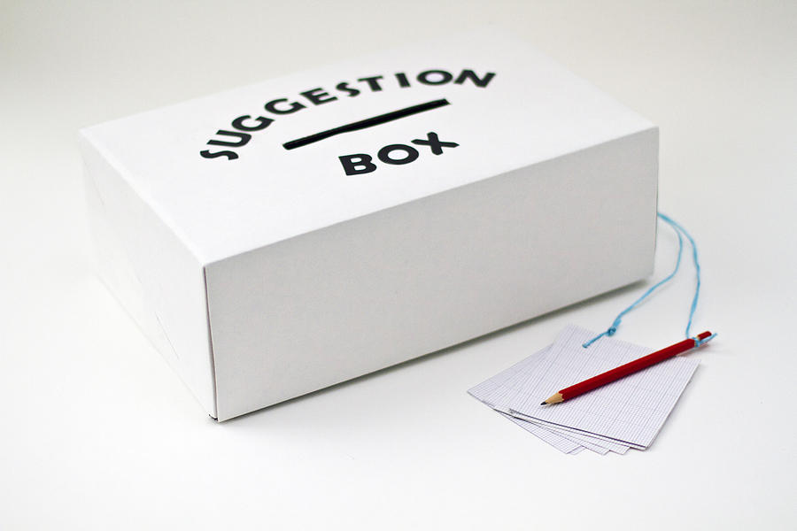 A Suggestion Box with paper and pencil Photograph by Catherine MacBride