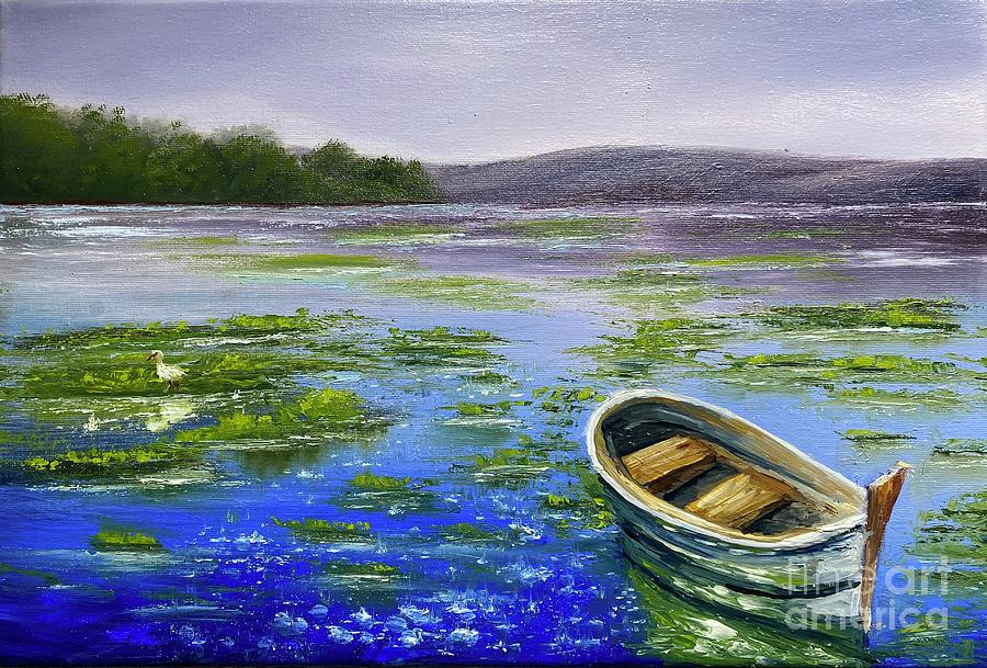 A summer day on the lake Painting by Sharron Knight