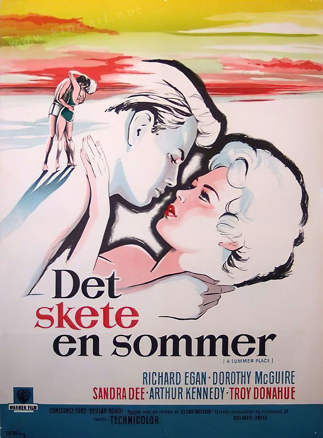 A Summer Place, 1959 - art by Benny Stilling Mixed Media by Movie World Posters