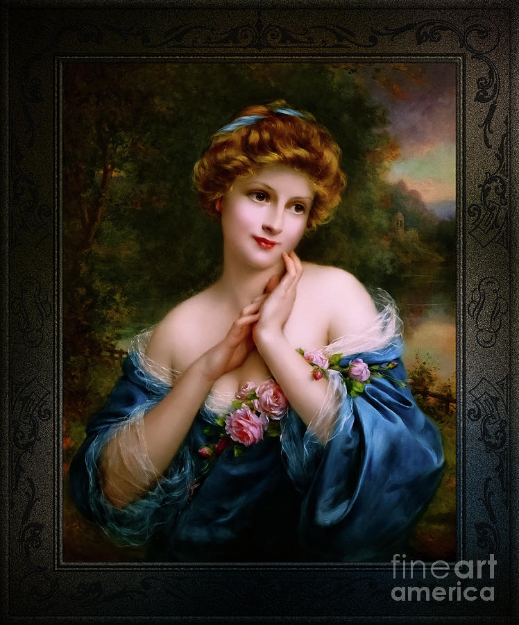 A Summer Rose by Francois Martin-Kavel Wall Decor Xzendor7 Old Masters Art Reproductions Painting by Rolando Burbon