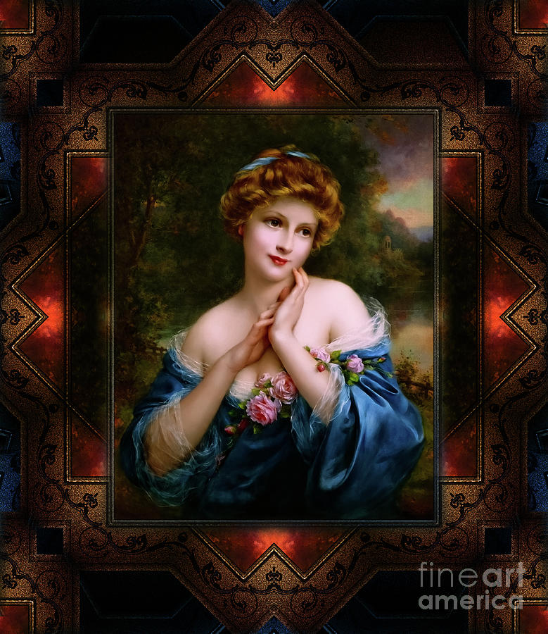 A Summer Rose The Golden Peaks by Francois Martin-Kavel Vintage Art Xzendor7 Reproductions Painting by Rolando Burbon