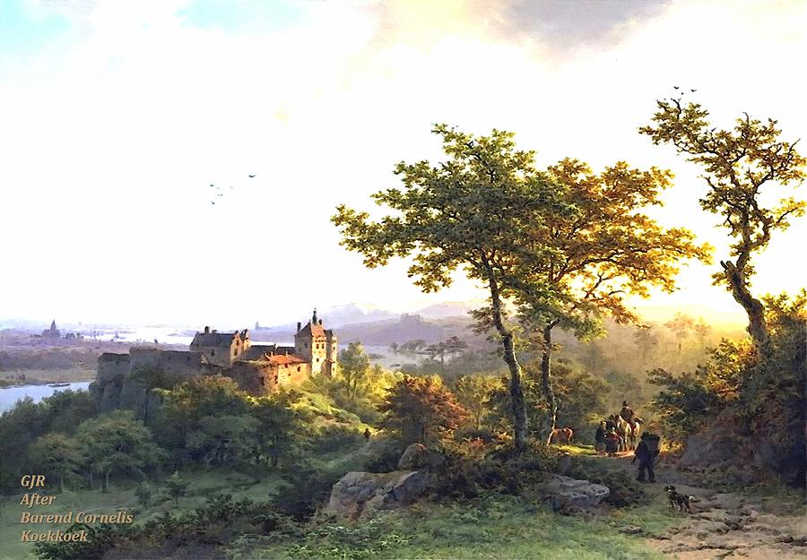 A Summer Woodland Landscape After The Original Painting By Barend Cornelis Koekkoek L A S Digital Art