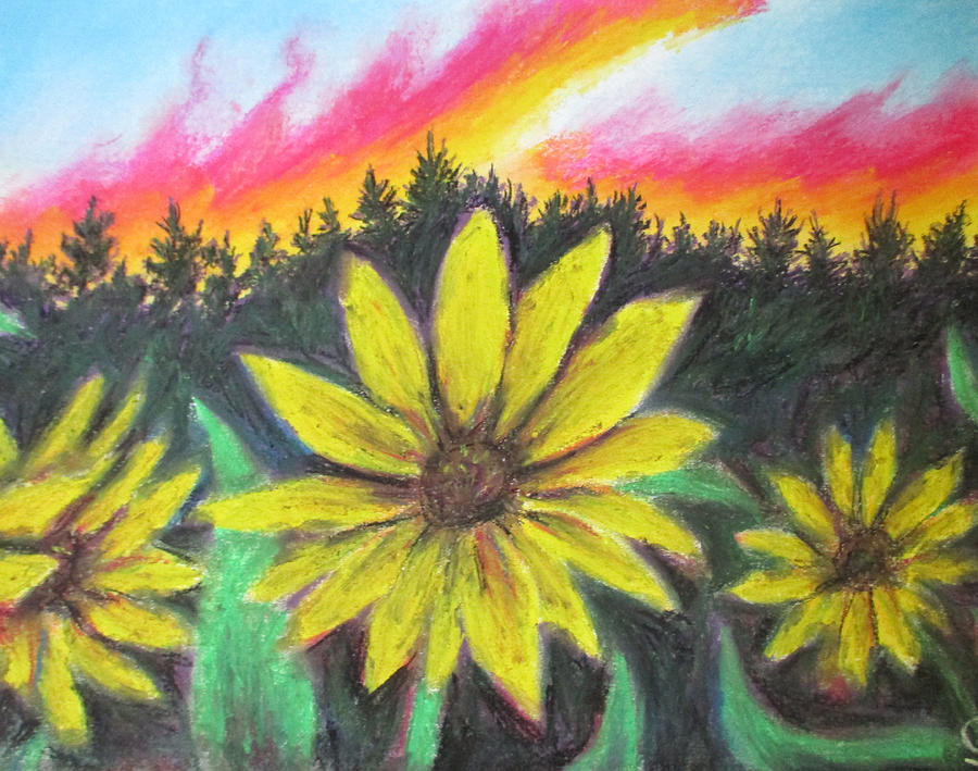 A Sunflower Tiding Painting by Jen Shearer