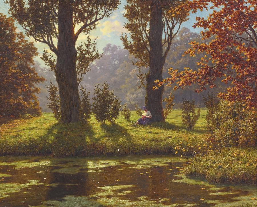 Sunny Painting - A sunny afternoon by Ivan Fedorovich Choultse