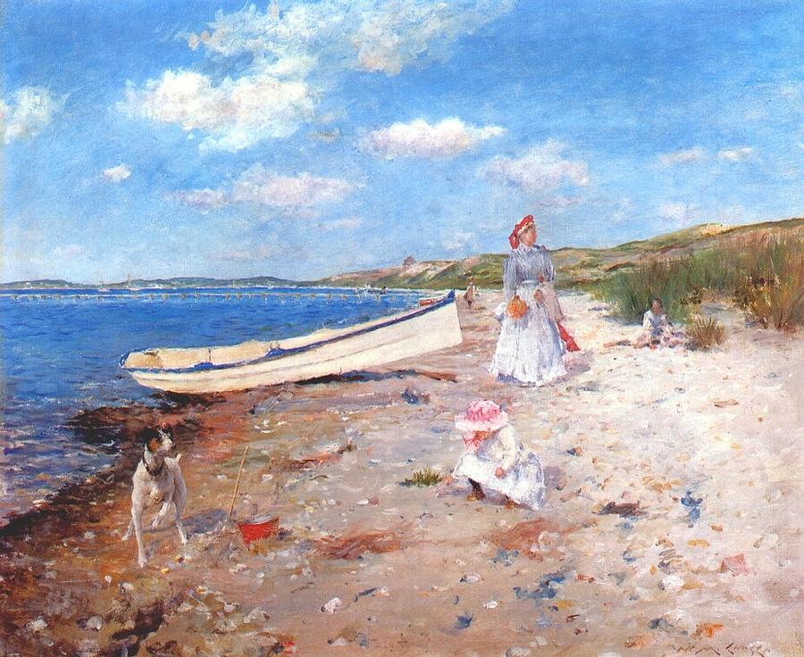 A Sunny Day at Shinnecock Bay, c. 1892 by William Merritt Chase Painting by MotionAge Designs