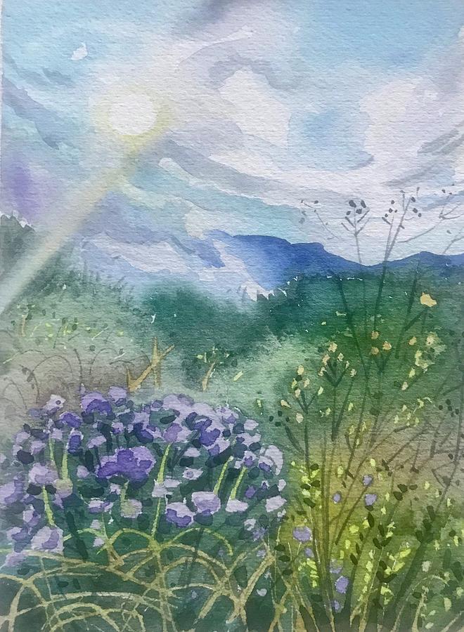 Mountain Painting - A Sunny Spring Day in Topanga  by Luisa Millicent