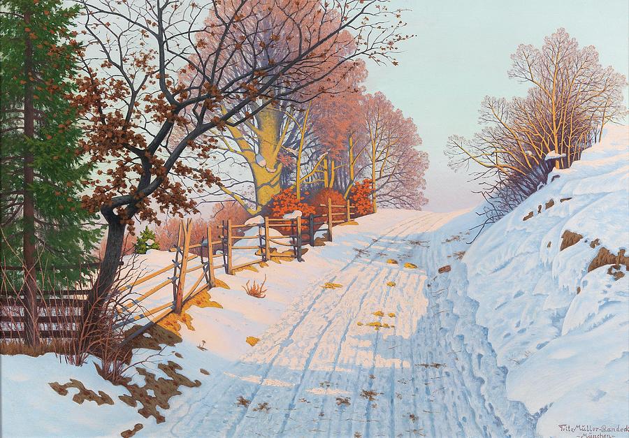 A Sunny Winter Path Painting by MotionAge Designs - Fine Art America