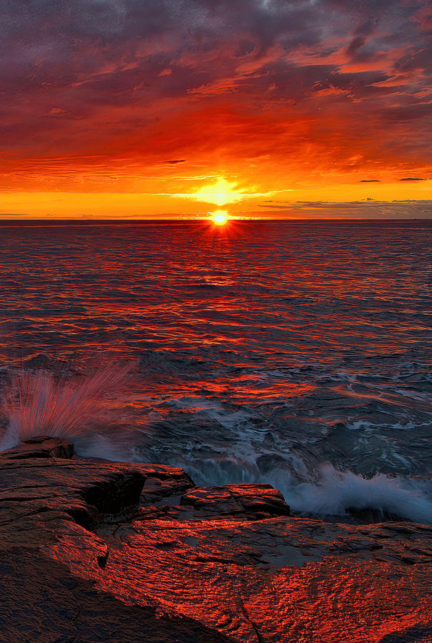 A Sunrise Splash Photograph by Stephen Vecchiotti