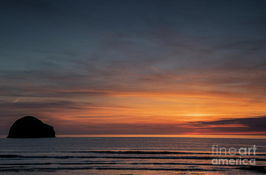 A Sunset in Cornwall Photograph by David Lichtneker