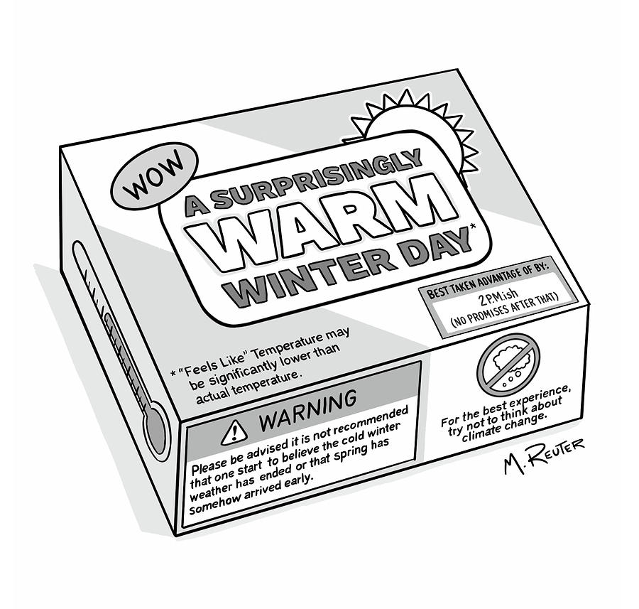 A Surprisingly Warm Winter Day Drawing by Matthew Reuter