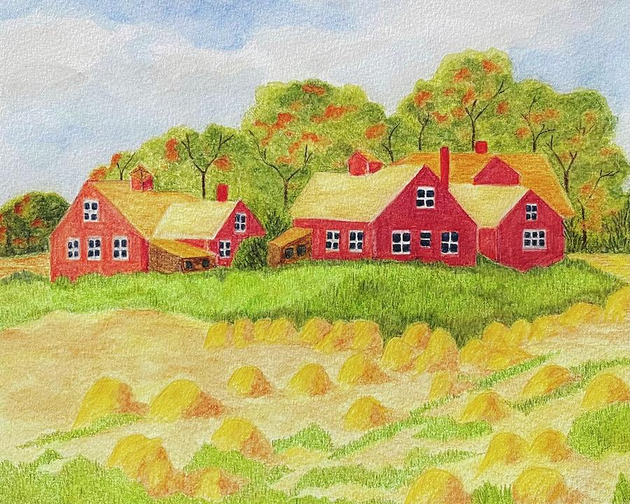 A Swedish Farm Painting by Kirsten Giving