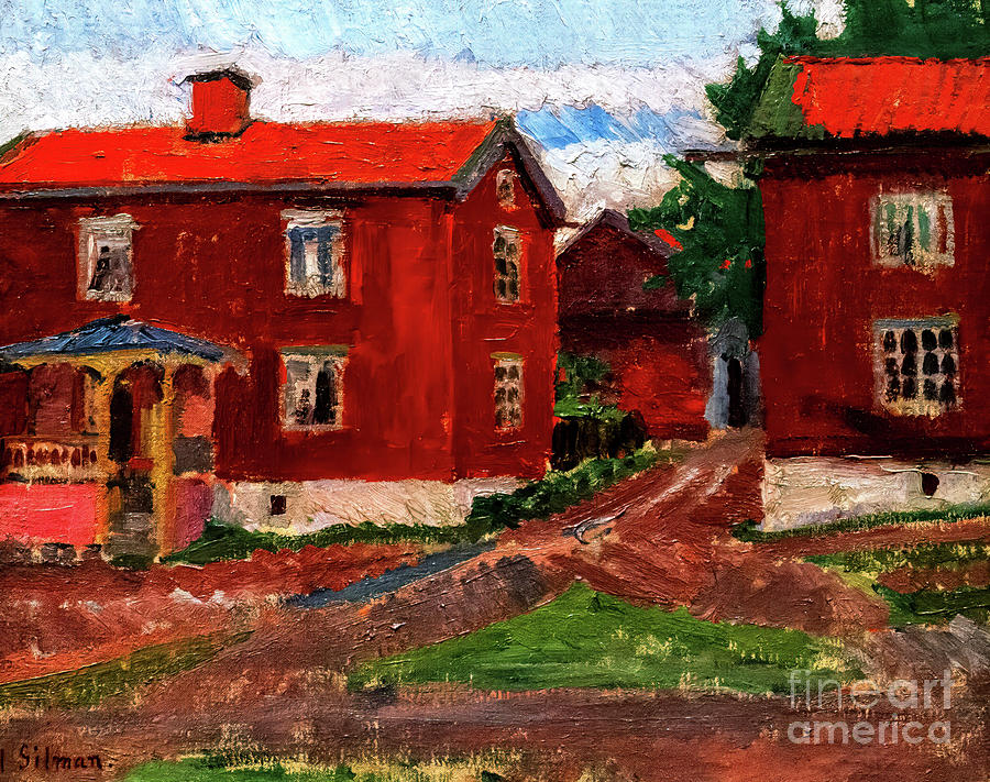 A Swedish Village by Harold Gilman 1912 Painting by Harold Gilman