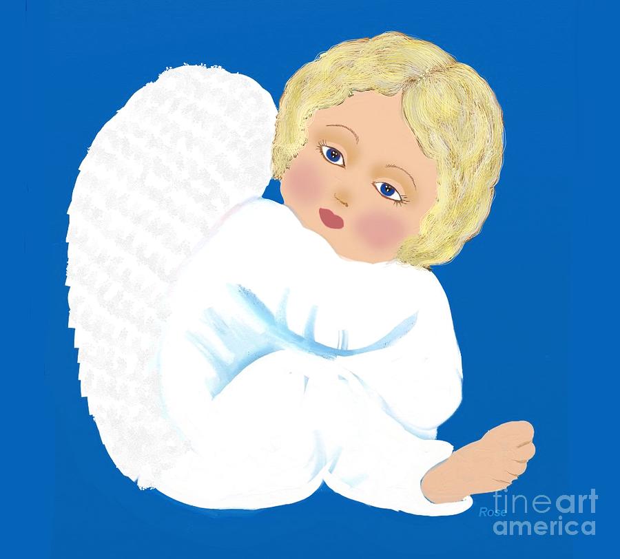 A sweet little cherub  Digital Art by Elaine Hayward