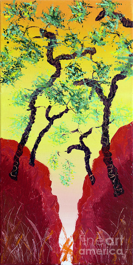 A Symphony of Trees in Twilight series - Part 4 Painting by Djurdjina Jovanovic A Symphony of Trees in Twilight series - Part 4 Painting by Djurdjina Jovanovic