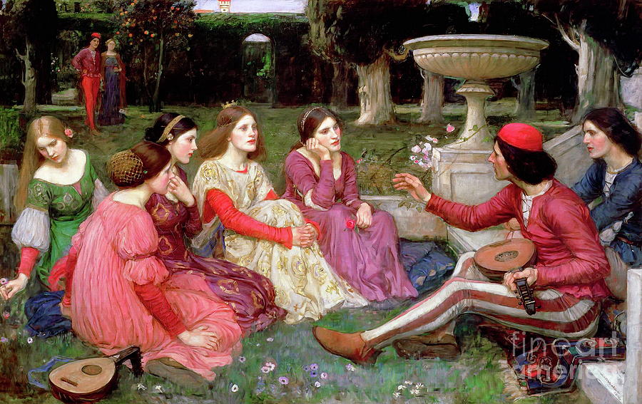 A Tale from the Decameron Painting by John William Waterhouse