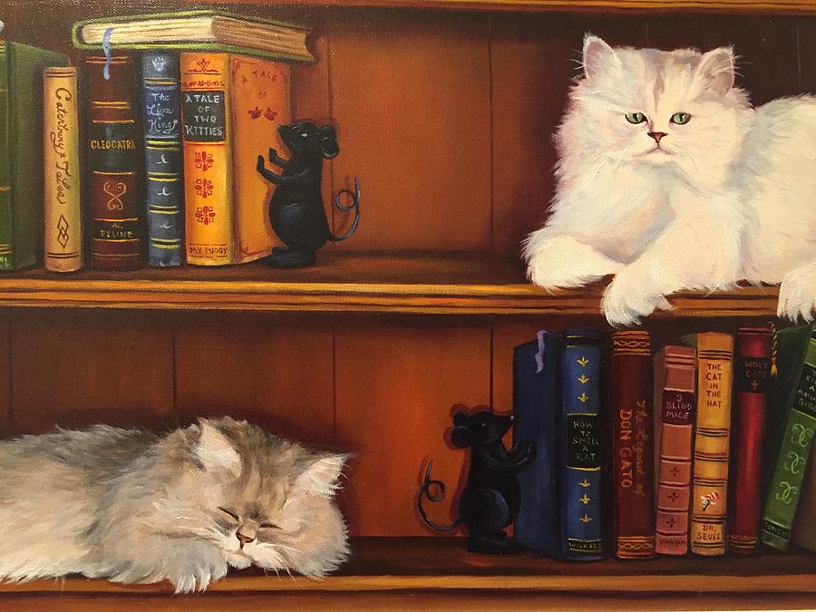 A Tale of Two Kitties Painting by Judy Rixom