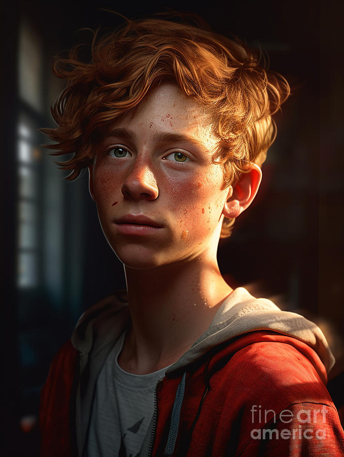 a tall thin and gangling male teenager by Asar Studios Painting by ...