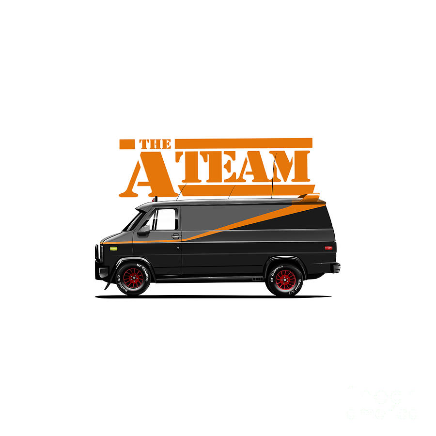 A Team Van Digital Drawing Digital Art by Wrofee - Pixels