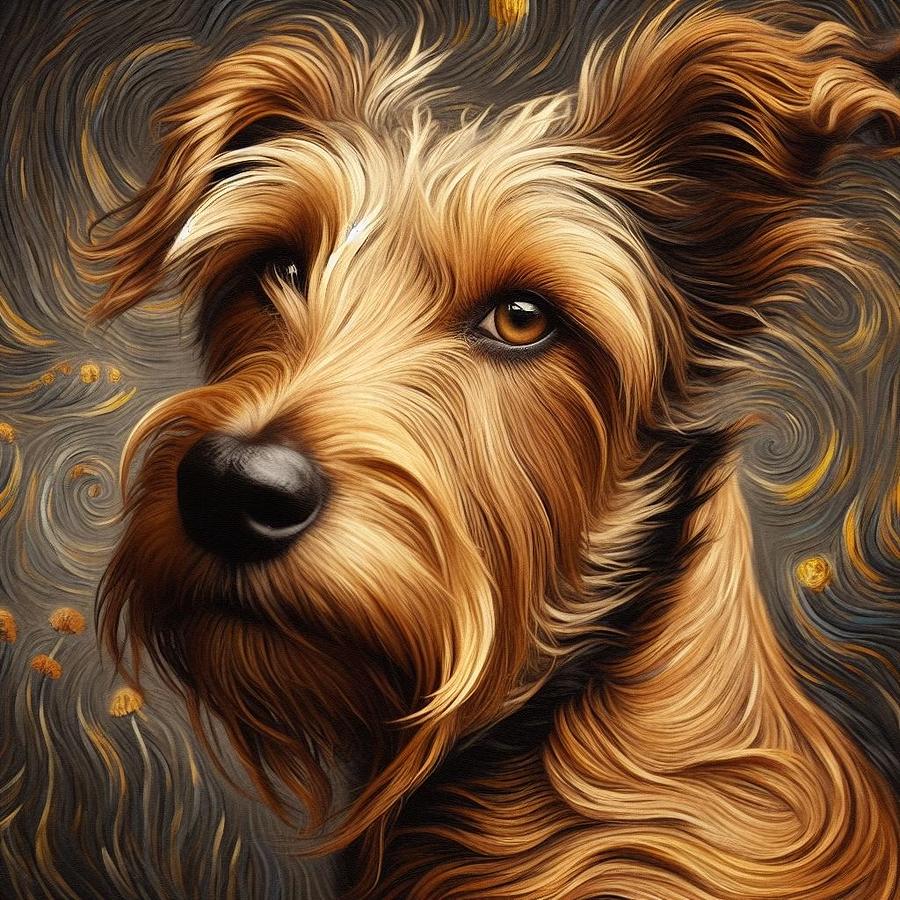 A Terriers Night  Digital Art by Holly Picano