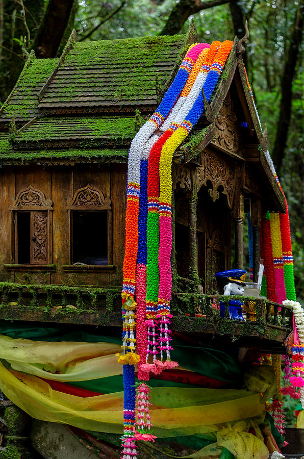A Thai Spirit House in Chiang Mai Photograph by Gabriel Perez