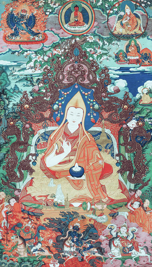 Buddha, A thangka depicting the sixth panchen lama lobzang Painting by ...