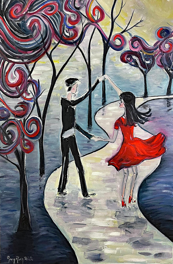 Dancing in the Moonlight Painting by Roxy Rich