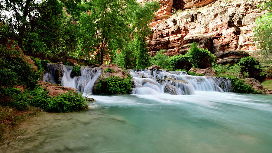 A Tiny Rapid or a Waterfalls in Havasu Creek Photograph by Amazing Action Photo Video