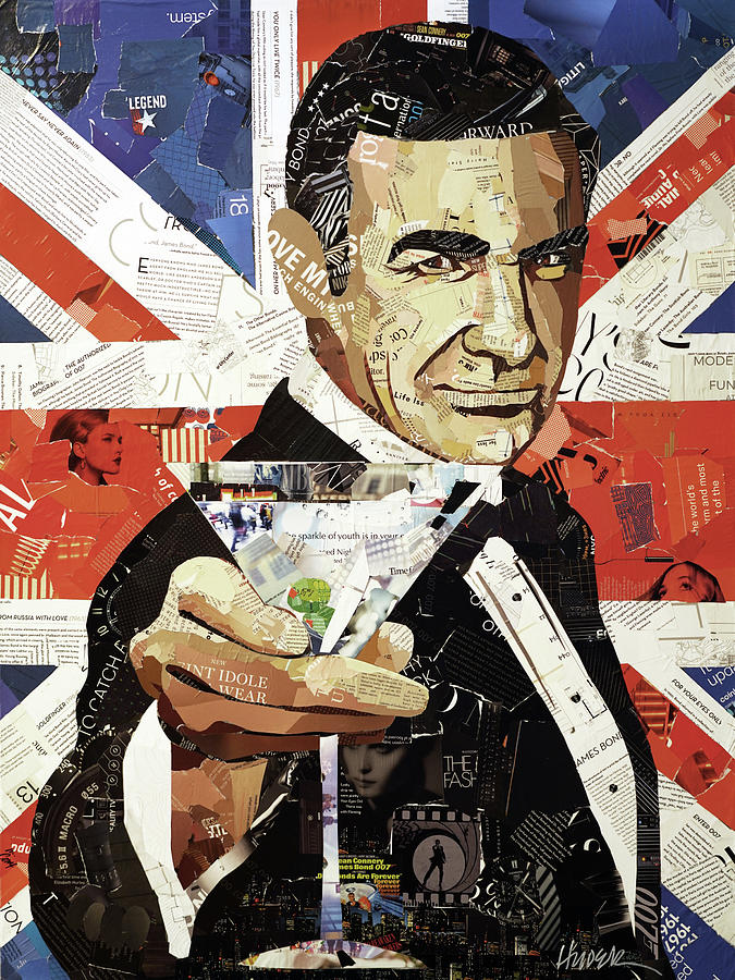 A Toast to James Bond Mixed Media by James Hudek