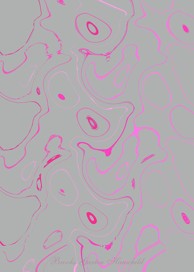 The Joy of Pink on a Gray Day 2 - Original Digital Art - Digital Design Digital Art by Brooks Garten Hauschild