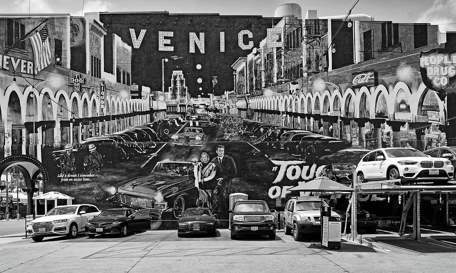 Car Photograph - A Touch Of Venice  BW by Daniel Furon