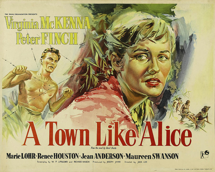 Italy Mixed Media - A Town Like Alice poster 1956 by Stars on Art Italy Mixed Media - A Town Like Alice poster 1956 by Stars on Art