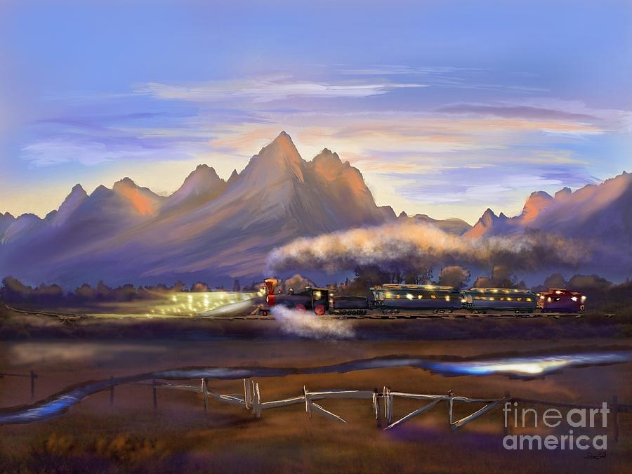 A Train Runs Through It Digital Art by Doug Gist