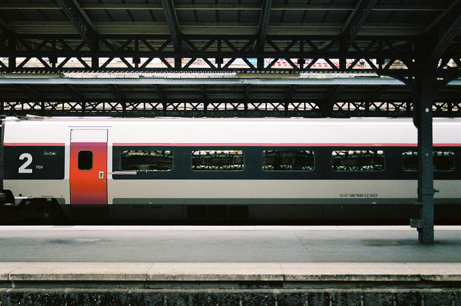 A train waiting on deck the next passengers Photograph by Barthelemy De Mazenod