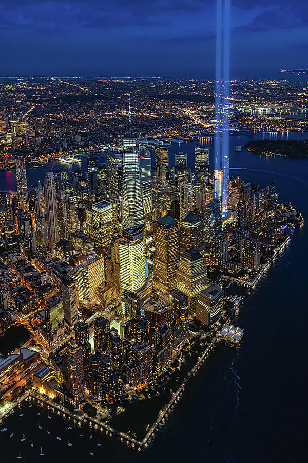 A Tribute In light Aerial Photograph by Susan Candelario